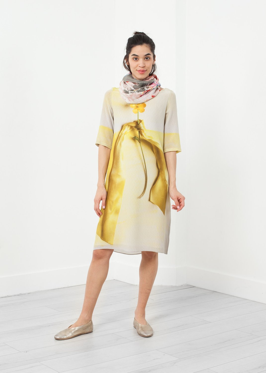 3/4 sleeve kimono dress