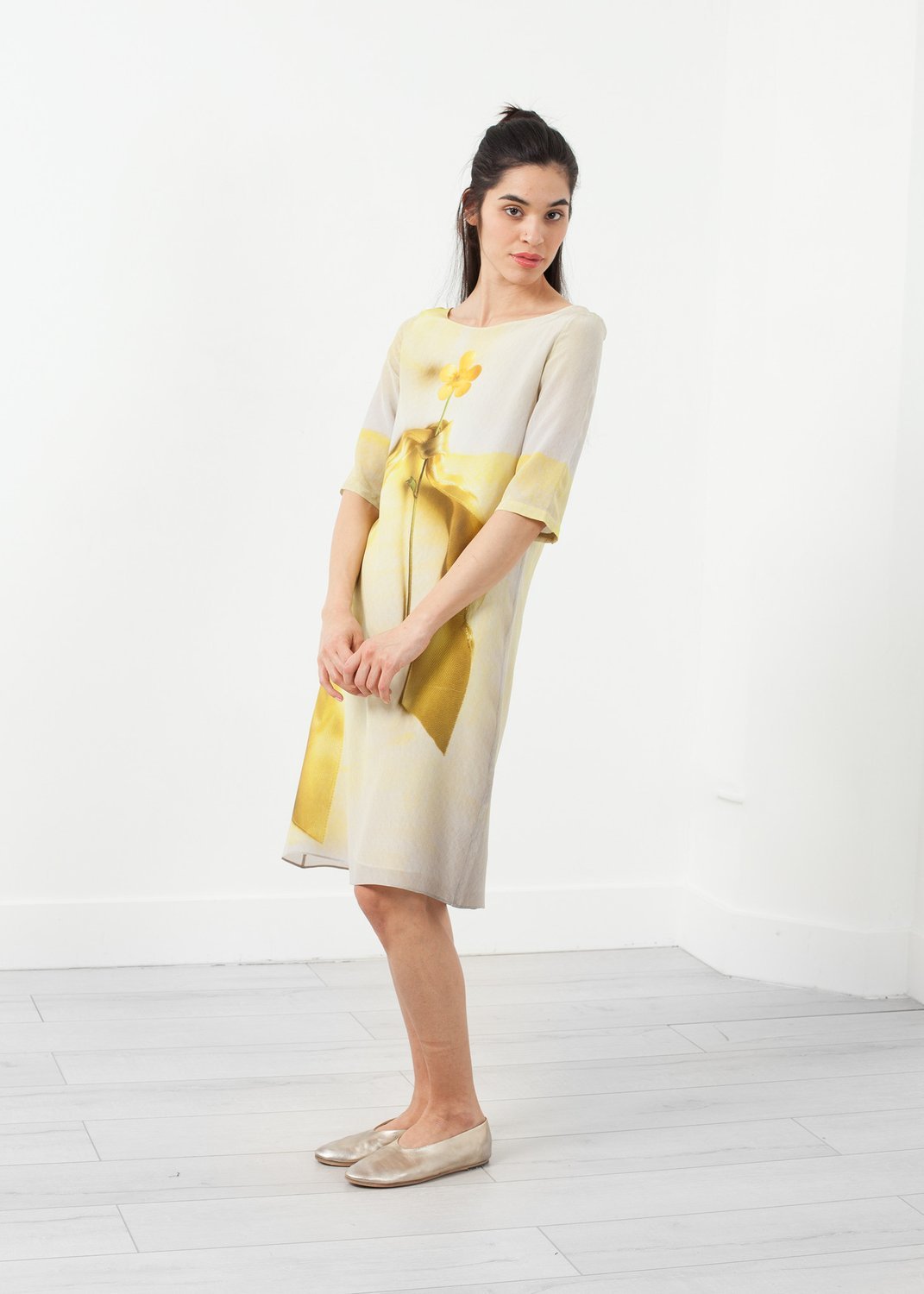 3/4 sleeve kimono dress